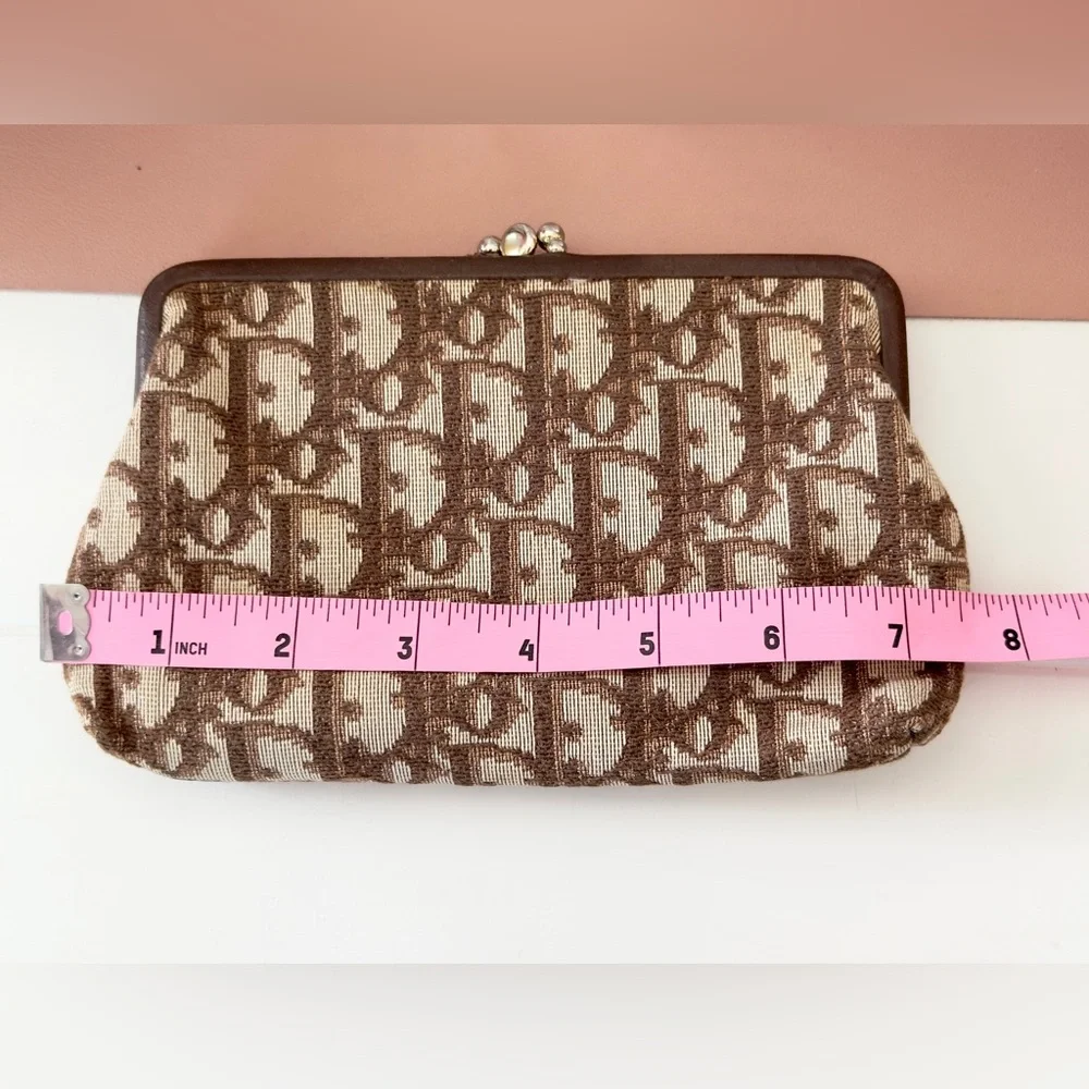 Vintage Dior Trotter Large Kisslock Card Wallet- 7.5”